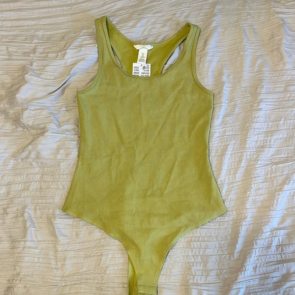 Green thong body suit tank top - Picture 1 of 1